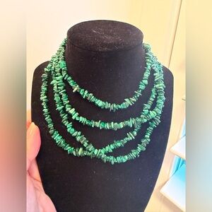 Jay King malachite strand Necklace new 60inches length